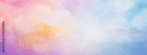 Pink and blue ombre abstract pattern, in the style of atmospheric clouds, light purple and light pink, realistic color schemes, aquarellist