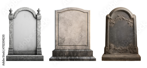 Blank Tombstone Set For Mockup Isolated on Transparent Background
 photo