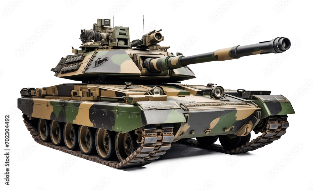 Military Tank Isolated on Transparent Background
