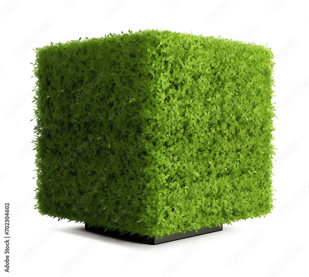Cube Topiary Isolated on Transparent Background
 - obrazy, fototapety, plakaty 