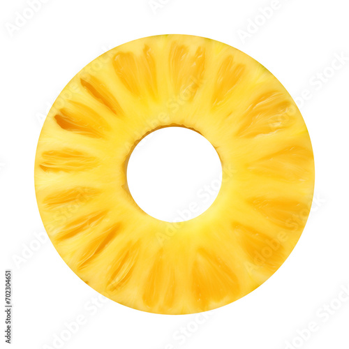 Pineapple Slice Isolated on Transparent Background
