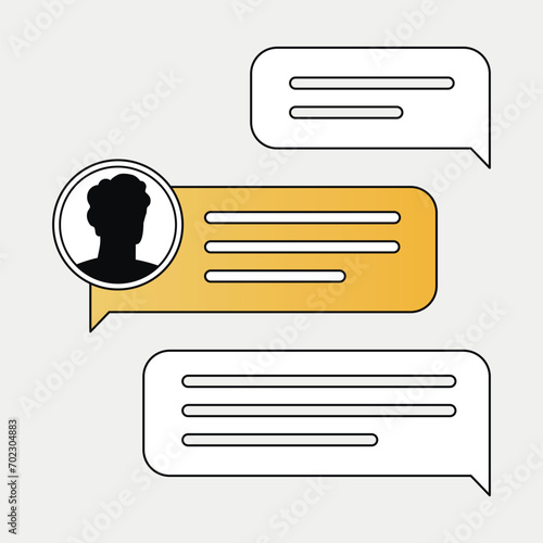 Chat Interface with User Profile and Message Bubbles