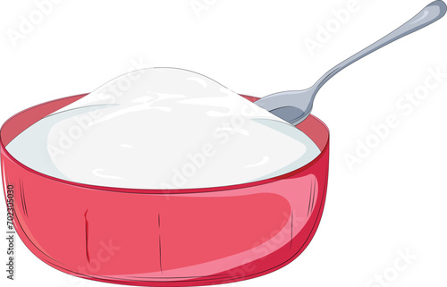 Curd isolated on white background