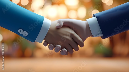 Verbindliche Partnerschaft: Der Handshake als Schlüssel zum gemeinsamen Ziel photo