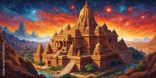 Hindu Temple generated by AI 