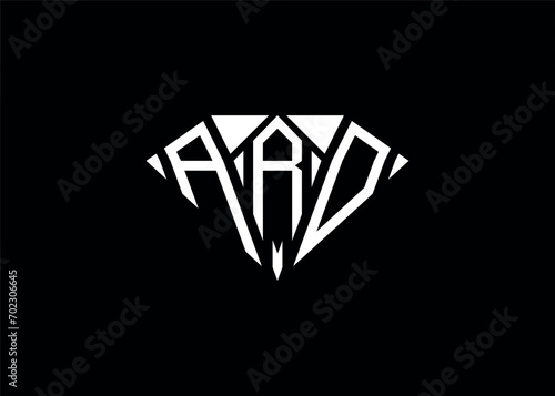 Modern letter A R O diamond shape logo And initial monogram A R O letter logo vector template.