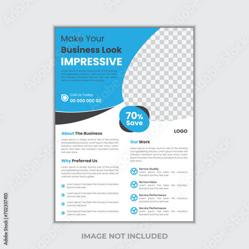 Corporate business flyer template design, advertising flyer, abstract business promotion flyer or vector template design