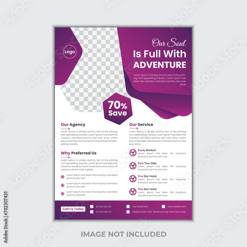 Travel flyer or poster brochure design layout. Travel flyer template for travel agency, modern travel flyer design , travel, tour, tourism flyer