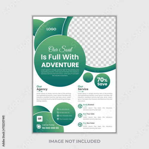 Travel flyer or poster brochure design layout. Travel flyer template for travel agency, modern travel flyer design , travel, tour, tourism flyer