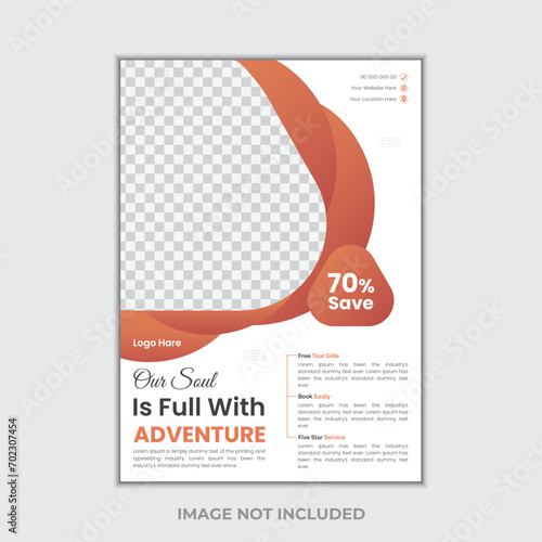 Travel flyer or poster brochure design layout. Travel flyer template for travel agency, modern travel flyer design , travel, tour, tourism flyer