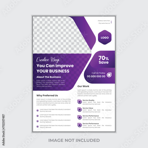Corporate business flyer template design, advertising flyer, abstract business promotion flyer or vector template design