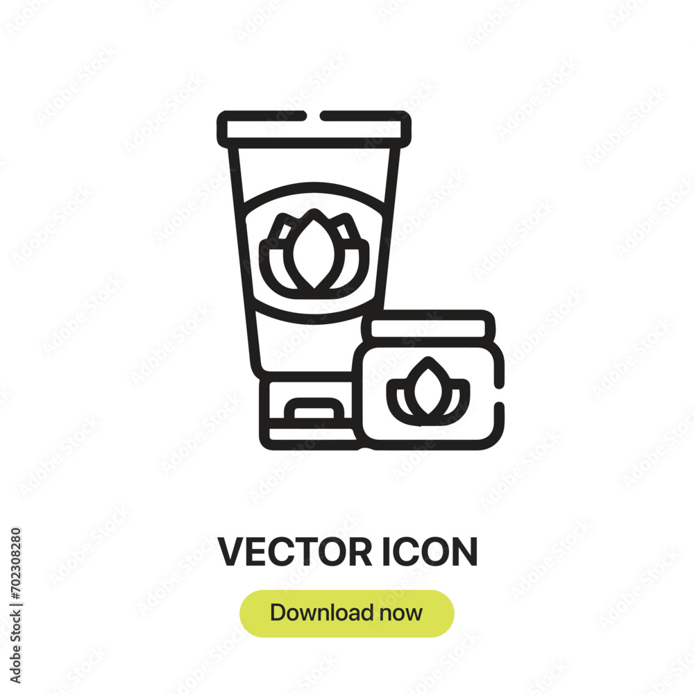 Moisturizer icon vector. Linear-style sign for mobile concept and web design. Moisturizer symbol illustration. Pixel vector graphics - Vector. Moisturizer icon vector. Linear-style sign for mobile concept and web design. Moisturizer symbol illustration. Pixel vector graphics - Vector.
