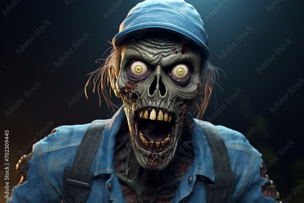 Fun zombie - 3D Illustration Fun zombie - 3D Illustration