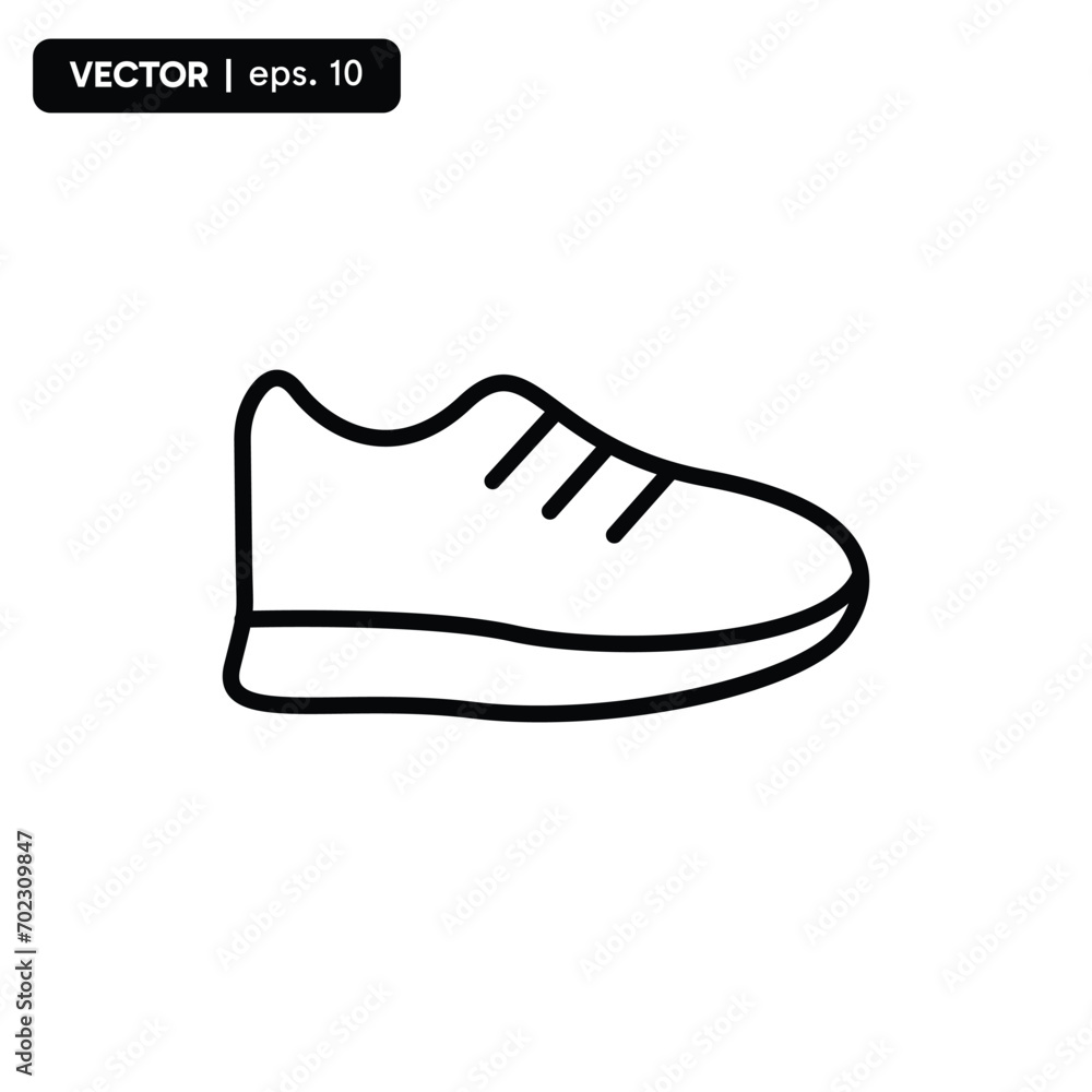 shoe icon, simple shoe icon. eps 10 vector shoe icon, simple shoe icon. eps 10 vector