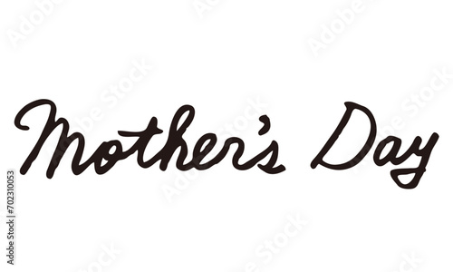 母の日 Mother's Day 文字 筆記体 英語 手書き