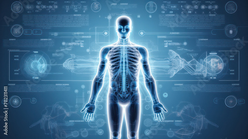 Futuristic Medicine, Medical Technology Background Showcasing Cutting-Edge Innovations.