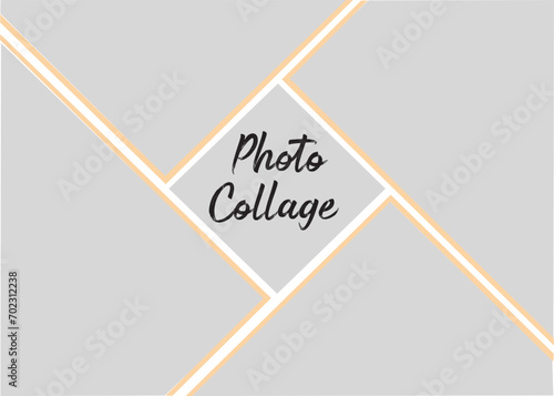 4 photo collage template. vector illustration, new collections