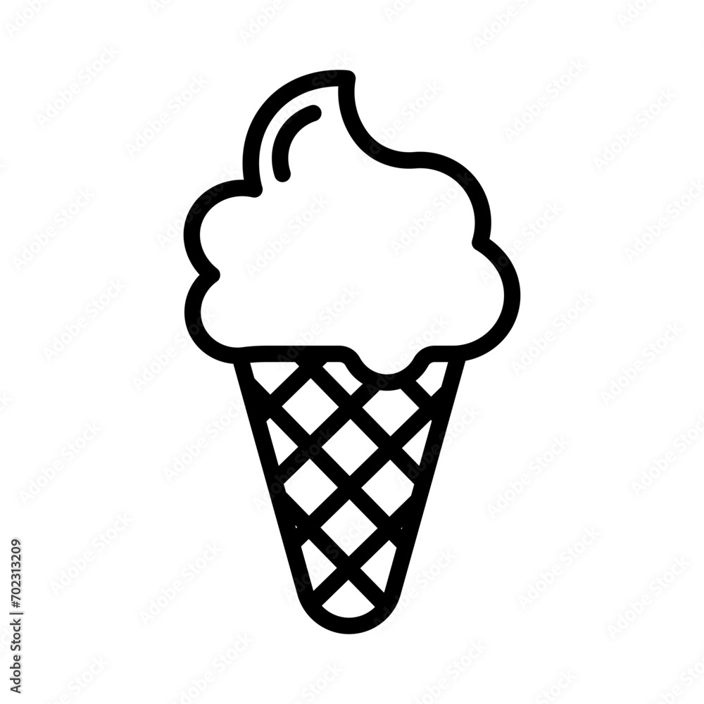 Ice cream line icon	
