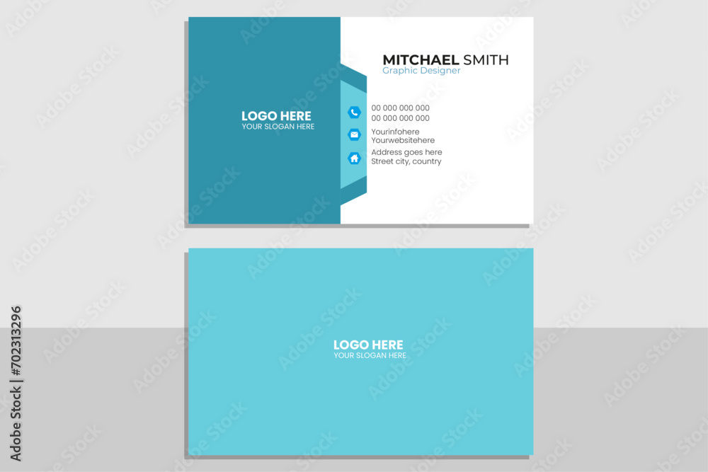 creative modern name card and business card. Set of modern business card print templates. Personal visiting card with company logo. creative modern name card and business card. Set of modern business card print templates. Personal visiting card with company logo.