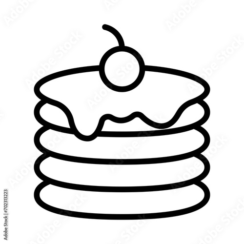 Pancake line icon
