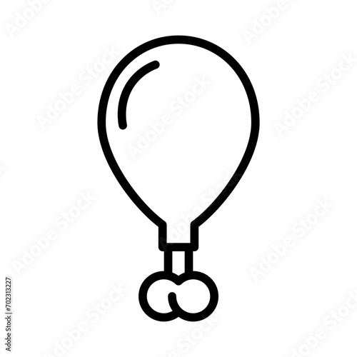 Chicken thigh line icon