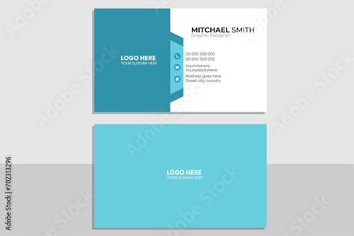 creative modern name card and business card. Set of modern business card print templates. Personal visiting card with company logo.