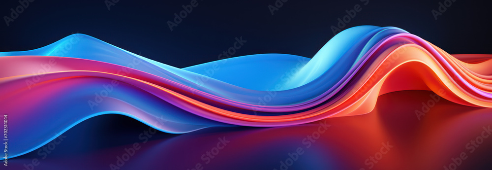 Colorful abstract 3D waves of fluid neon liquid Colorful abstract 3D waves of fluid neon liquid