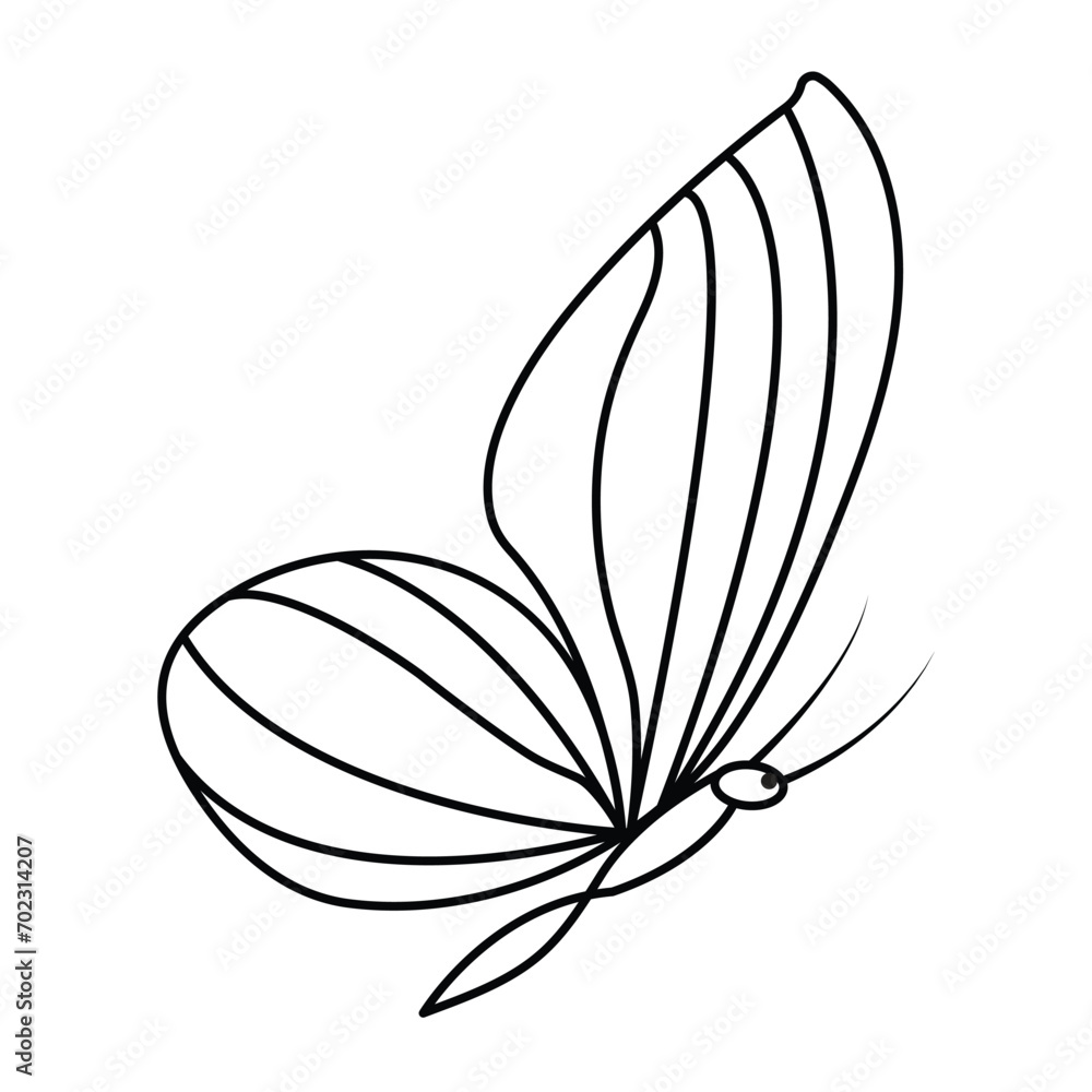Continuous Single line drawing of butterfly out line vector art drawing and flying butterfly editable stroke Continuous Single line drawing of butterfly out line vector art drawing and flying butterfly editable stroke