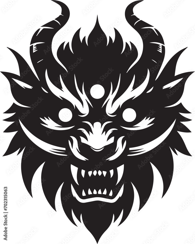 Aggressive Beast Face Vector Design