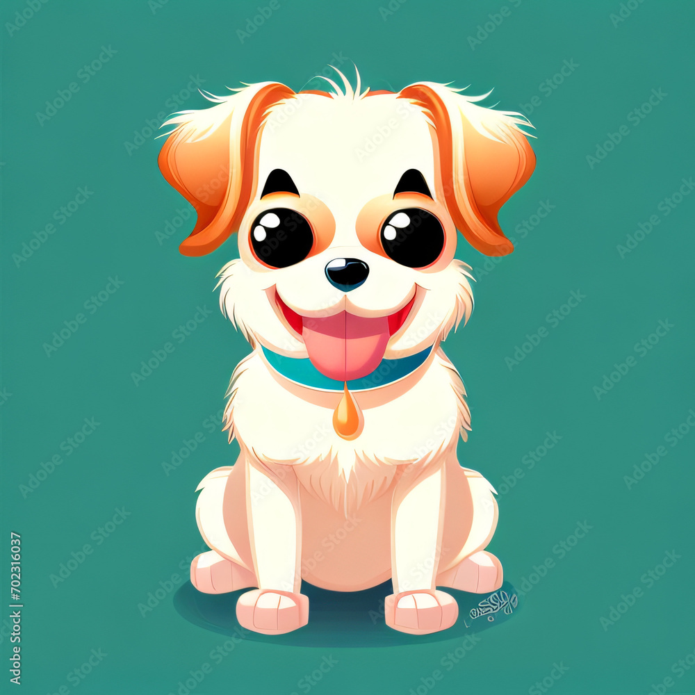 Beautiful cartoon of a cute dog Beautiful cartoon of a cute dog