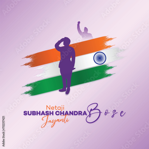 Subhas, Chandra, Bose, poster, 23rd January Vector post, story, banner, card, freedom. Netaji Subhas Chandra Bose Jayanti means Subhas Chandra Bose Birthday.
