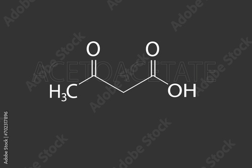 Acetoacetate molecular skeletal chemical formula