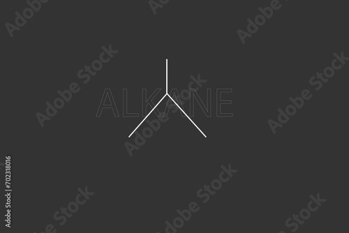 Alkane molecular skeletal chemical formula