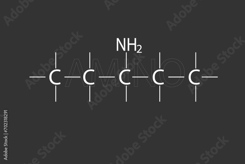 Amino molecular skeletal chemical formula