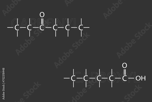 Carbonyl or carboxyl molecular skeletal chemical formula