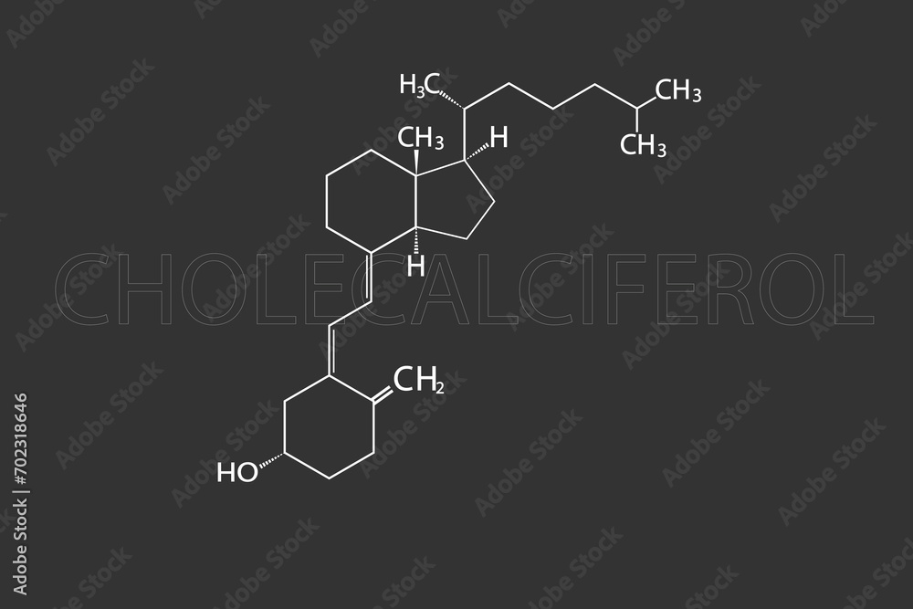 Cholecalciferol molecular skeletal chemical formula