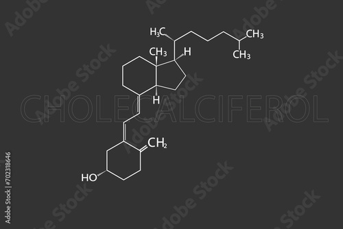 Cholecalciferol molecular skeletal chemical formula