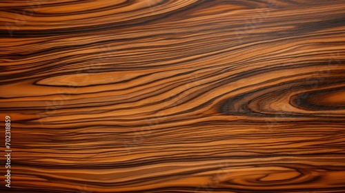 Expensive and Rare Types of Wood. Bocote, Mexico Rosewood, Mexico Palisander wood texture. Close-up photo of brown wooden textures with a wavy pattern. photo