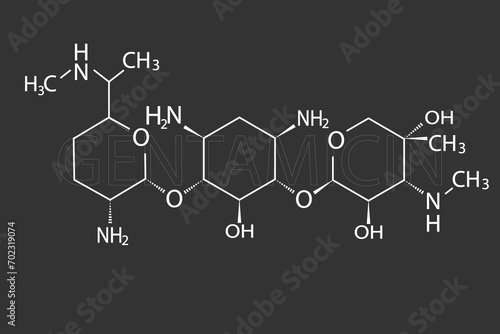 Gentamicin molecular skeletal chemical formula