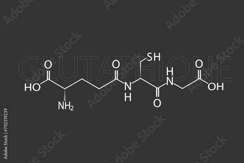 Glutathione molecular skeletal chemical formula