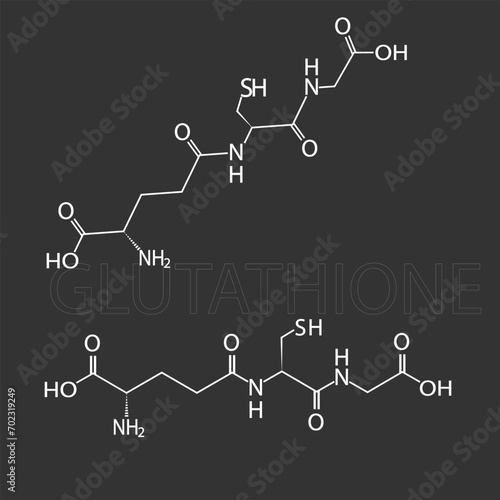 Glutathione molecular skeletal chemical formula