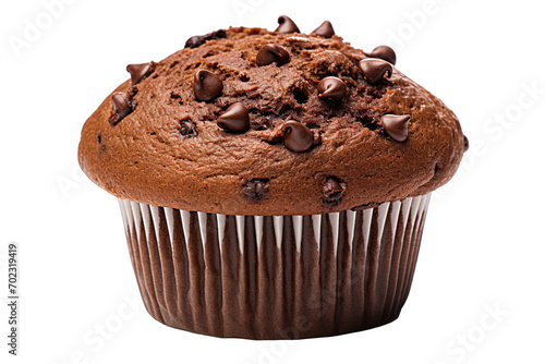 Choco muffin Isolated on transparent background