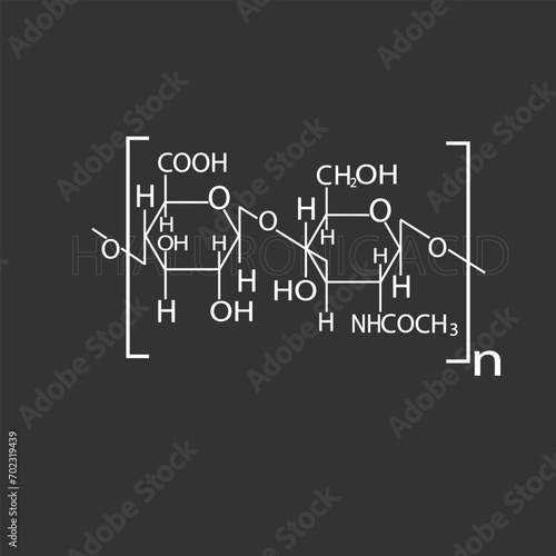 Hyaluronic acid molecular skeletal chemical formula