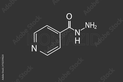Isoniazid molecular skeletal chemical formula