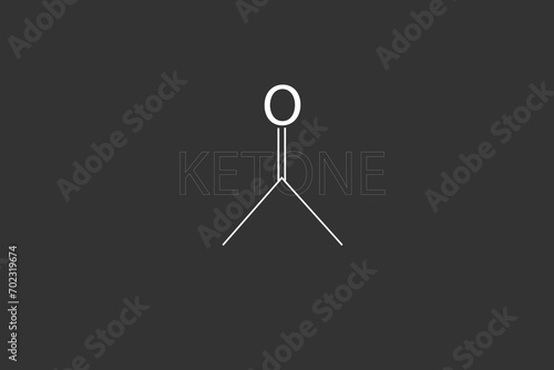 Ketone molecular skeletal chemical formula