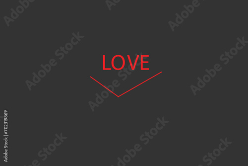 Love background. Molecular skeletal chemical formula of love.