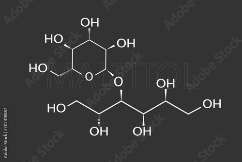 Maltitol molecular skeletal chemical formula