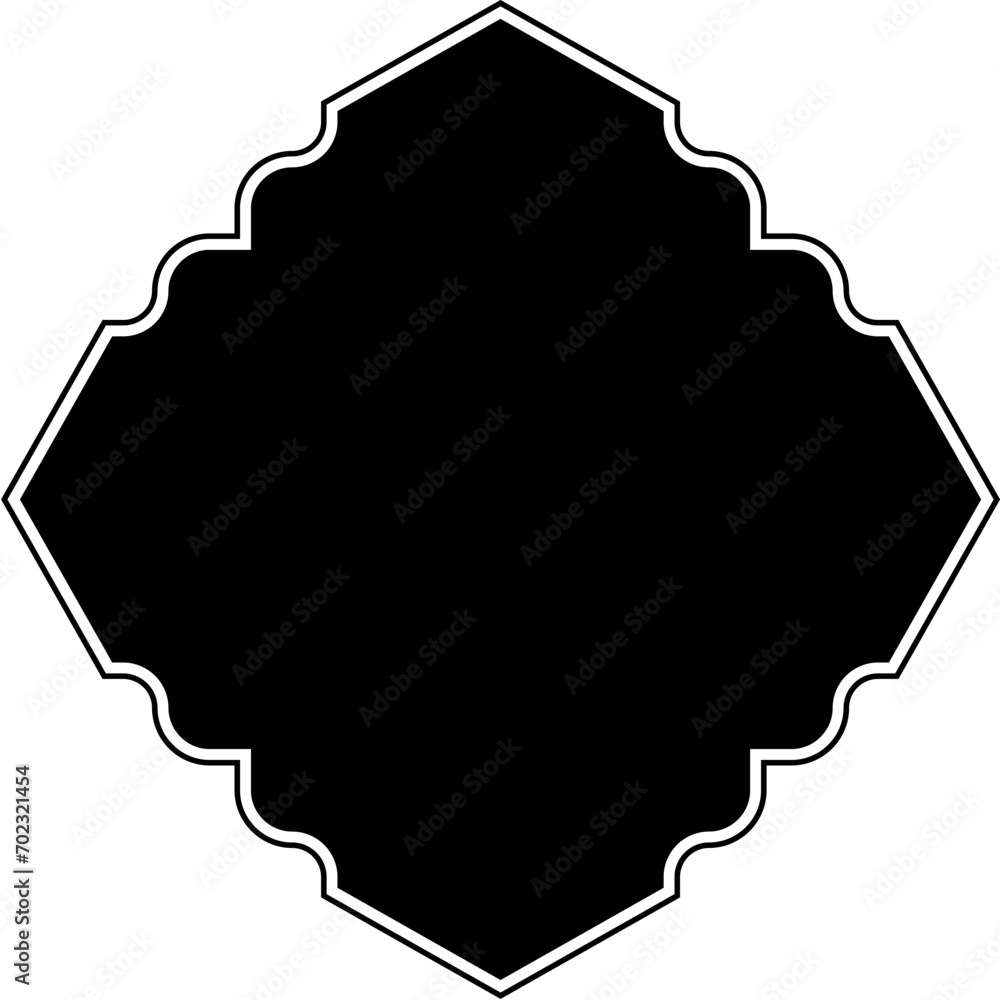 Islamic Amblem Design Glyph with outline Black Filled silhouettes Design pictogram symbol visual illustration Islamic Amblem Design Glyph with outline Black Filled silhouettes Design pictogram symbol visual illustration