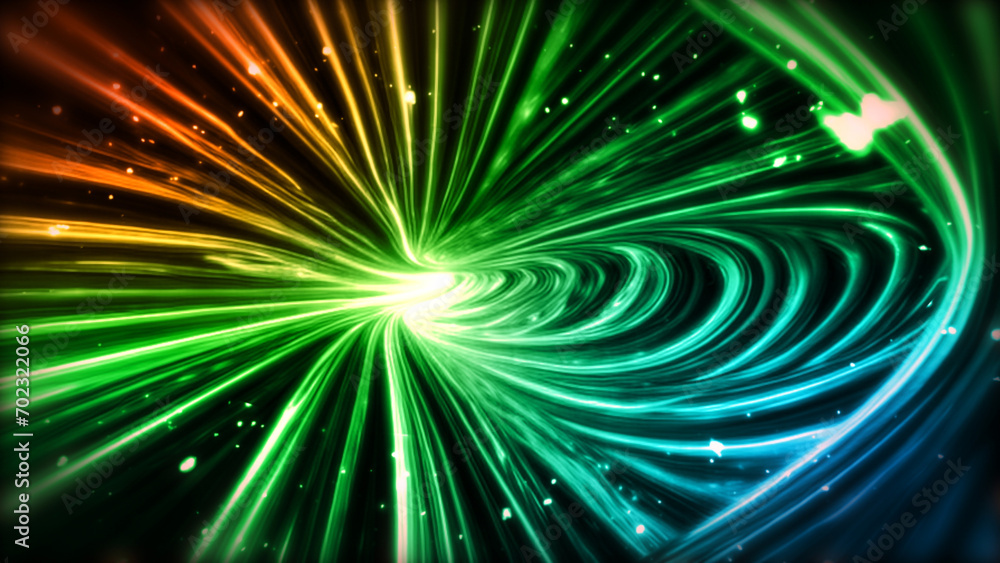 Obraz premium ネオン、発光、線、集中線、光線、ワープ、レーザー、光