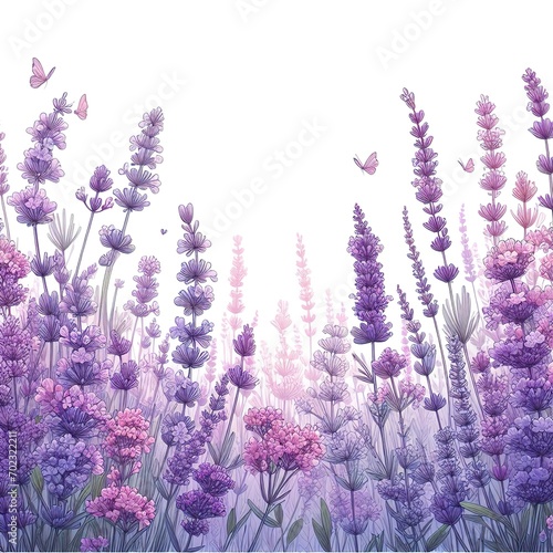 Lavender flower illustration  Created ai generated